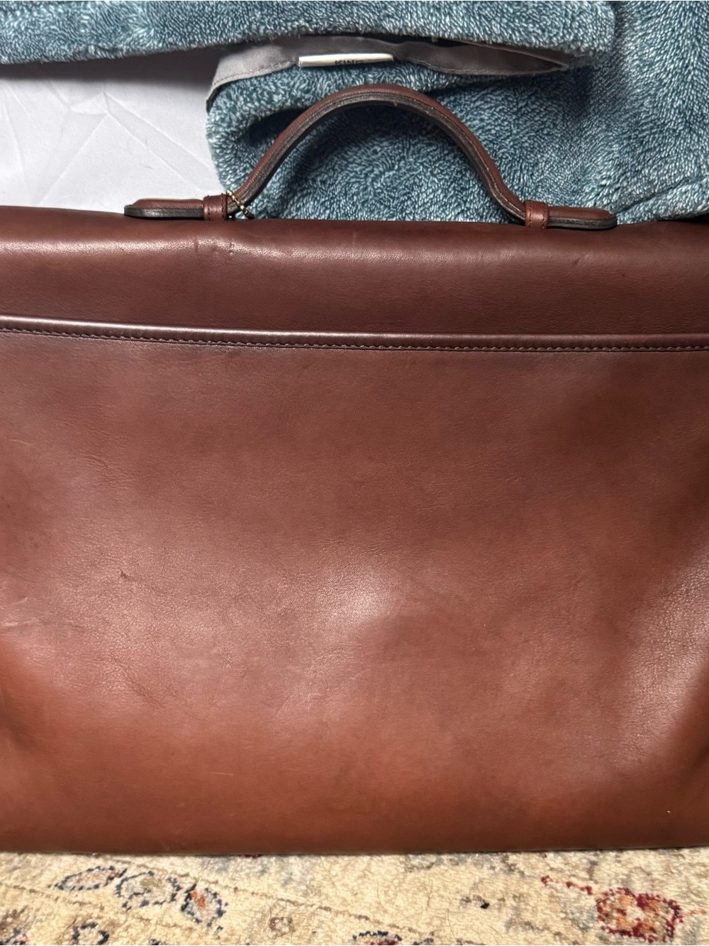 Vintage Coach Metropolitan Brief Bag 1990 Leather Brown Mahogany Laptop Bag Rare - Picture 4 of 5